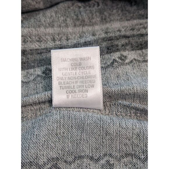 Almost Famous Gray and Black Boho Top Size Large Smocked Boho Top - Picture 6 of 7